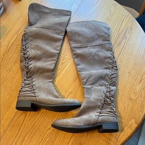 Stylish Gray Over-the-Knee Boots